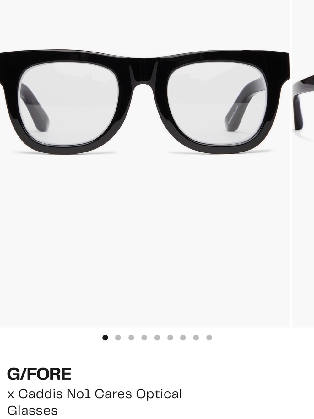 G/FORE  Black Caddis Nol Cares Optical Glasses